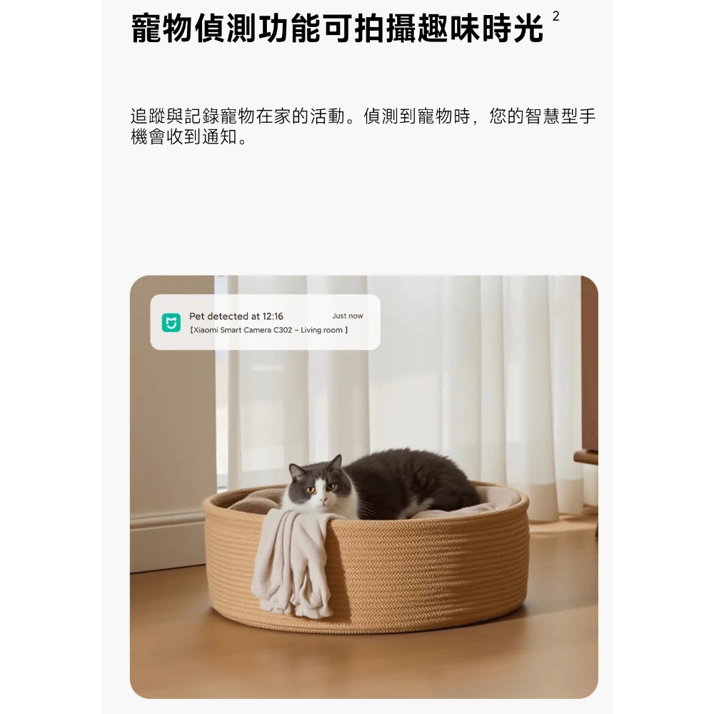 Xiaomi 智慧攝影機 C302 小米智慧攝影機 C302 小米監視器2K 小米攝影機 雲台版 台灣小米公司貨-細節圖7
