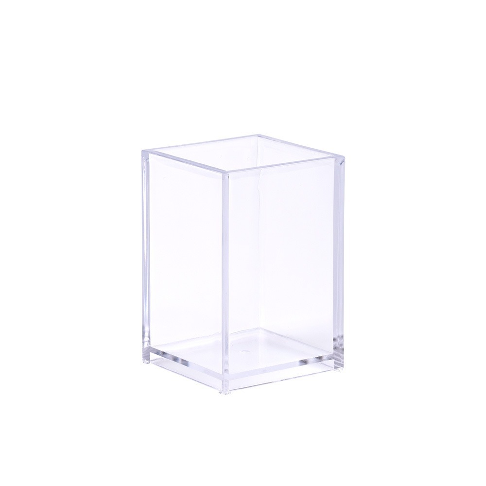 透明筆筒 壓克力筆筒 透明收納盒 刷具筒 桌面筆筒 筆筒 收納盒 置物盒 無印風 日系 餐具收納 刷具收納【I137】-細節圖2