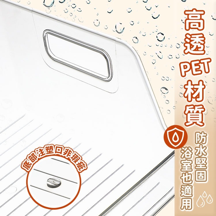 透明手提收納盒 收納盒 收納籃 置物籃 置物盒 桌上收納 桌上收納盒 收納盒桌上收納 書架桌上收納 ins【I155】-細節圖7