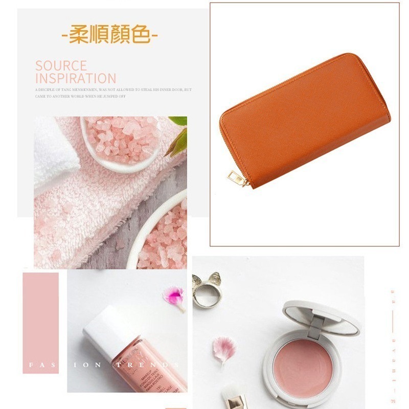 🎀時尚高質感手機錢包🎀 女士錢包 簡約百搭手拿包 單拉女長款 大容量 錢包男女通用 時尚錢包(CA003)-細節圖5