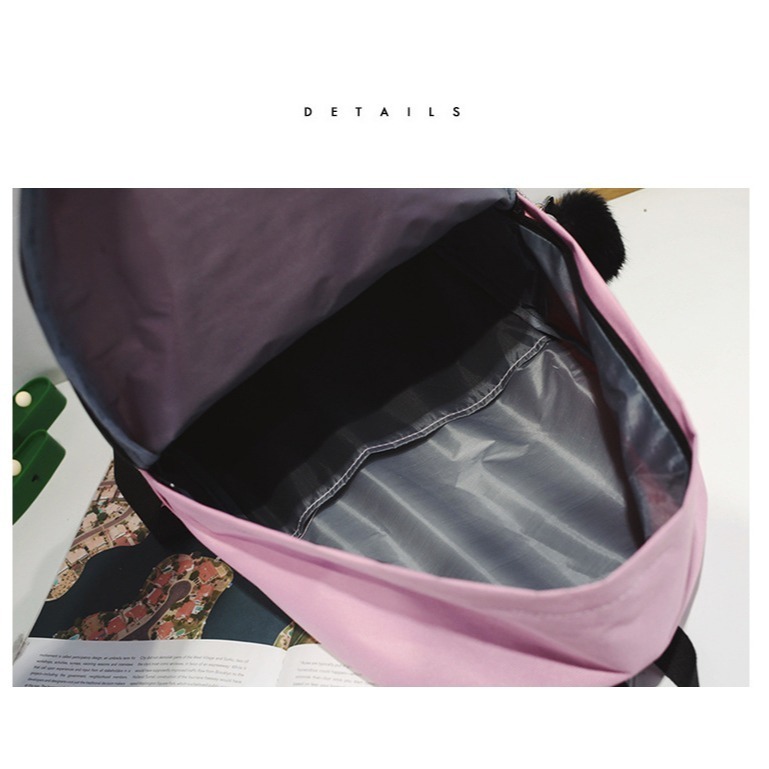 (當日出貨) 三片葉學院風後背包 學生雙肩包 潮流後背包 後背包 簡約雙肩包 背包  簡約休閒後背包 素面(YA014)-細節圖8