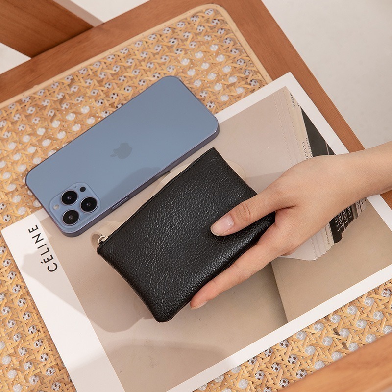 荔枝紋拉鍊錢包 短夾 大容量 多種顏色 零錢包 卡夾 禮物 收納零錢包 卡包 拉鍊錢包(CA006)-細節圖3