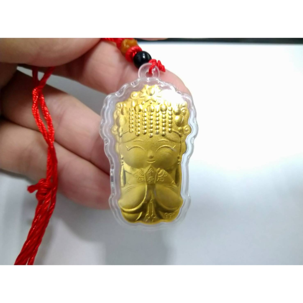 (當日出貨)Q版媽祖 金箔媽祖 媽祖+吊繩 媽祖吊飾 媽祖金箔 天上聖母媽祖 天上聖母金箔項鍊 天上聖母神像(A138)-細節圖5