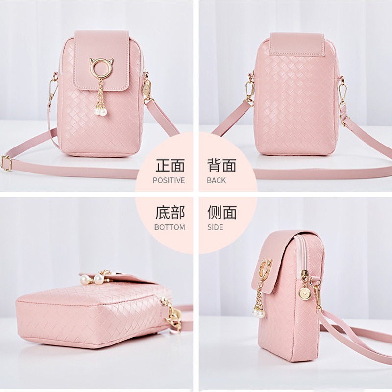 (當日出貨)韓版手機包 清新小包 時尚豎款手機包 單肩包包 斜肩包 簡約小包 包包 女包(YA015)-細節圖6