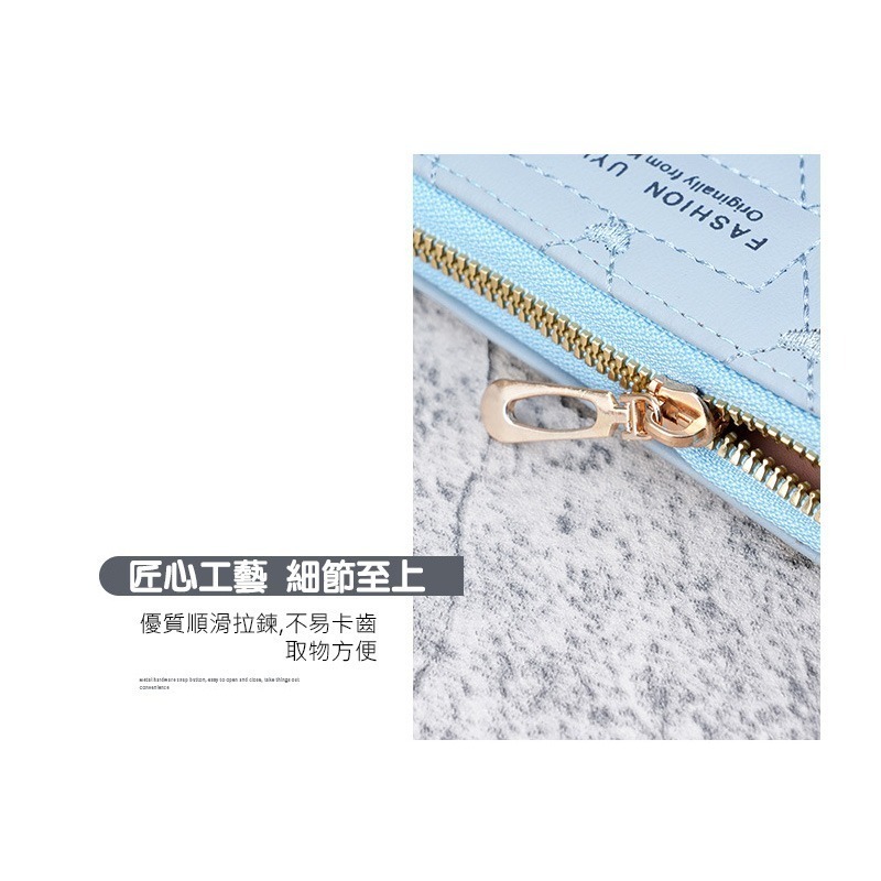 (當日出貨)新款韓系錢包 手拿包   錢包女式 長款拉鏈錢包 多功能百搭皮夾 大容量長款錢夾 長款錢包(CA007)-細節圖2