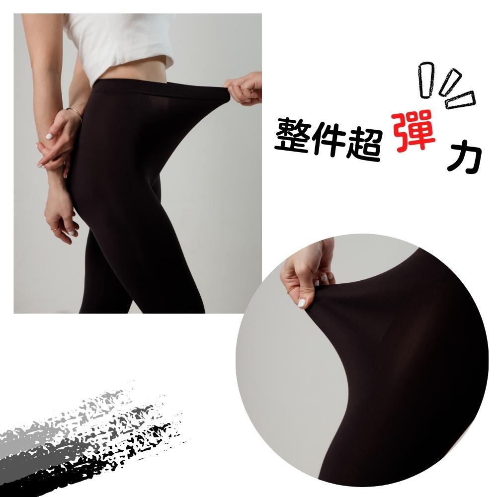 【MEGA COOUV】 日本降溫三度冰絲涼感 女款 黑色 內搭褲瑜伽褲 超強彈性 柔軟材質 舒適親膚 內搭褲 大尺碼-細節圖6