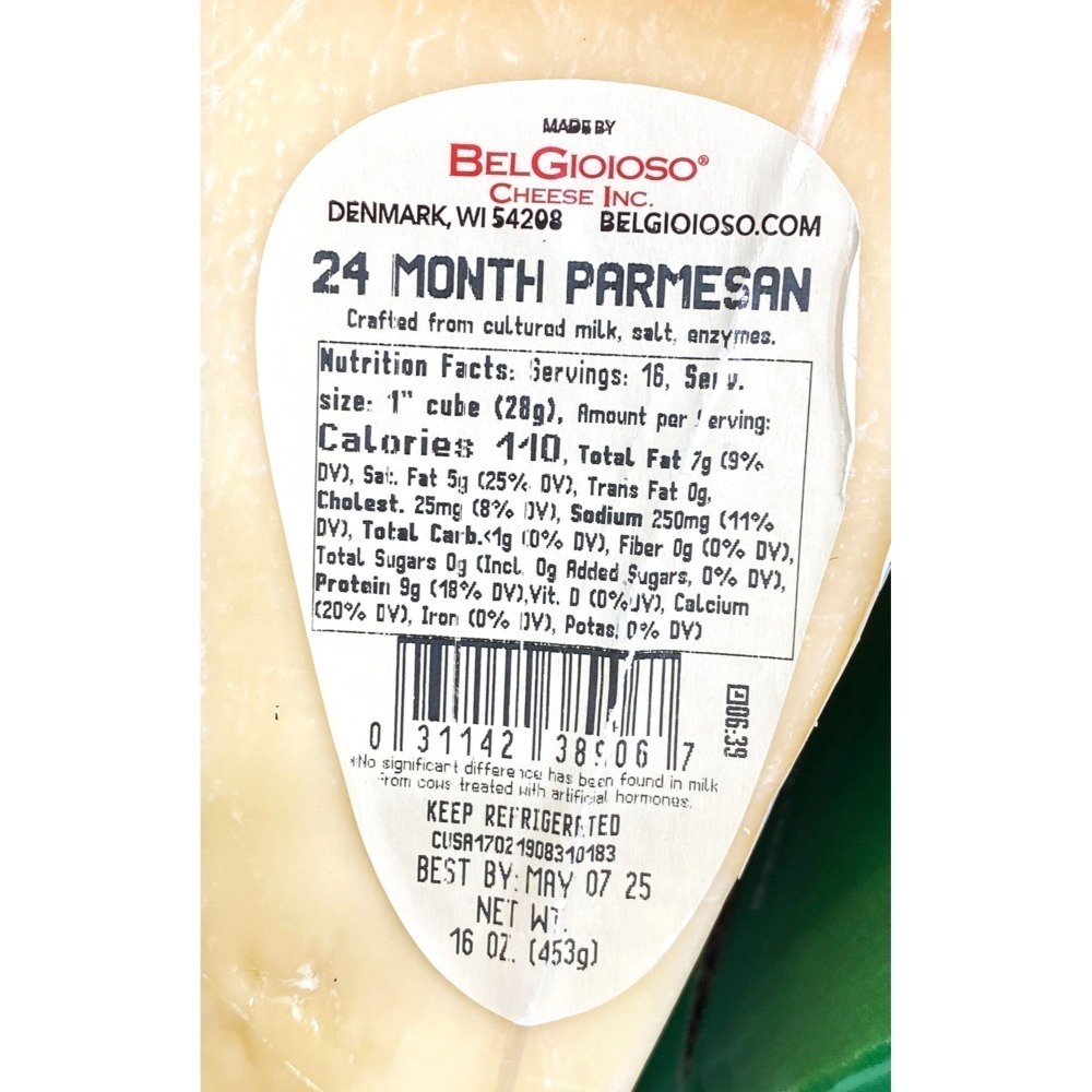台中小蜜蜂美式賣場代購 (開發票統編) BelGioioso 帕瑪森乾酪 乾酪 乳酪 起司 芝士 24個月熟成 453g-細節圖4