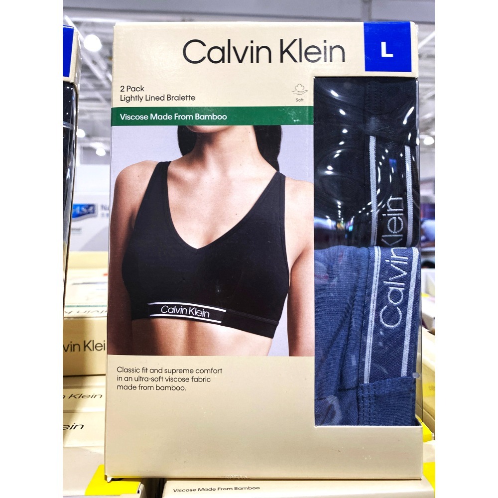 台中小蜜蜂美式賣場代購 (開發票統編) Calvin Klein 女 柔軟 無鋼圈內衣 無鋼圈 內衣 胸罩 CK 2件組-規格圖4