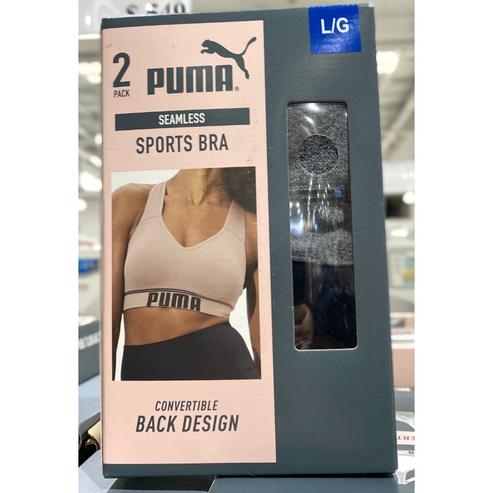 台中小蜜蜂美式賣場代購 (開發票統編) Puma 女 運動內衣 內衣 2件組-規格圖3