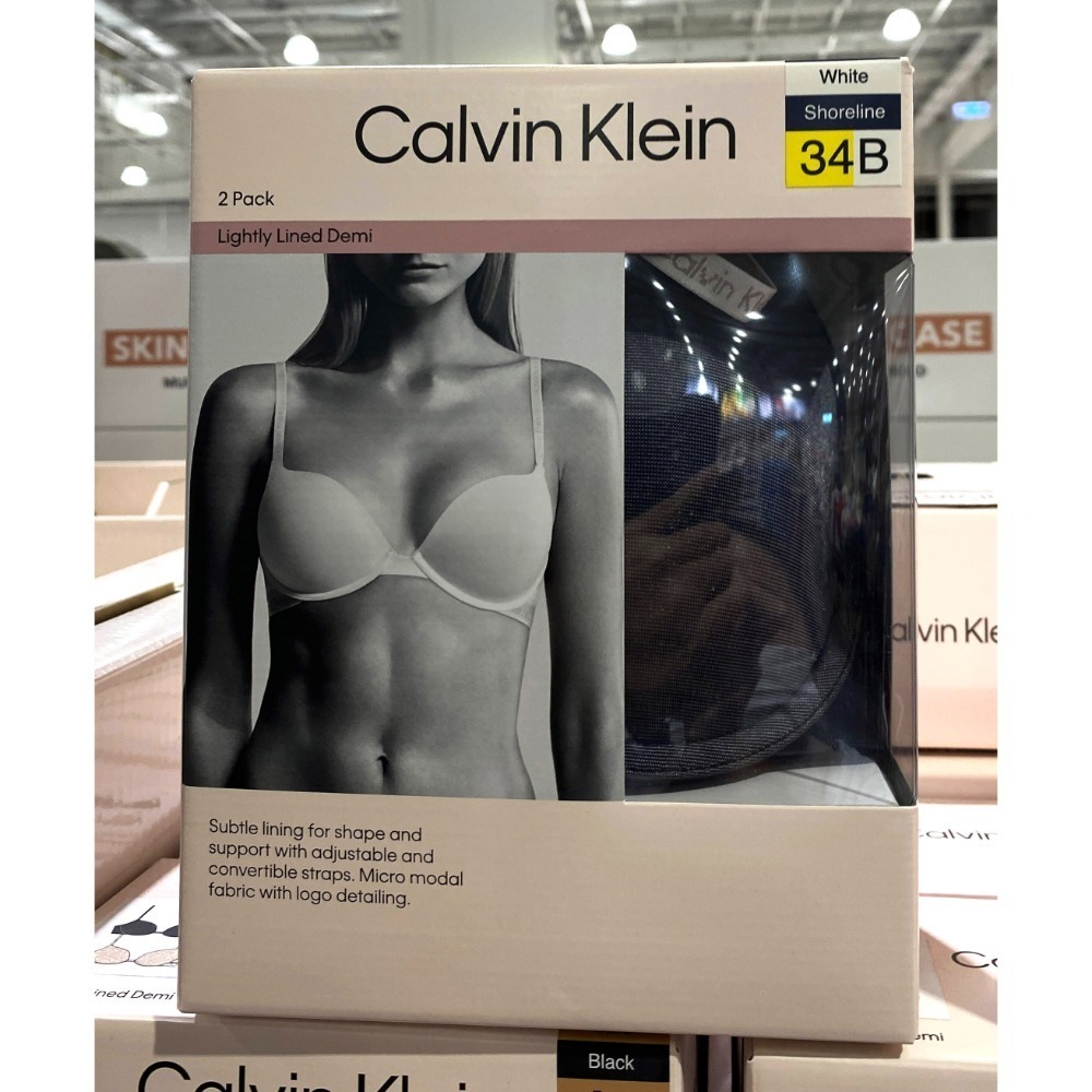 台中小蜜蜂美式賣場代購 (開發票統編) CALVIN KLEIN 女 舒適 軟鋼圈內衣 軟鋼圈 內衣 CK 2入組-規格圖4