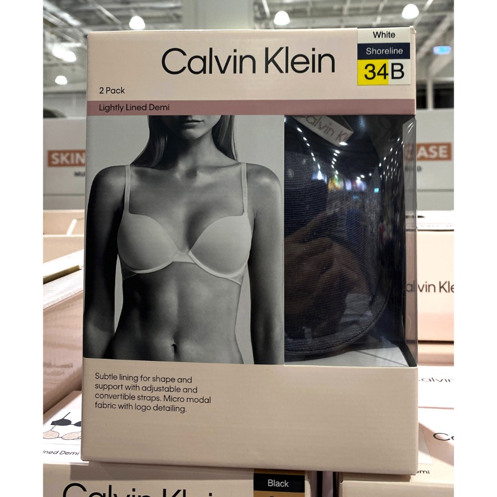 台中小蜜蜂美式賣場代購 (開發票統編) CALVIN KLEIN 女 舒適 軟鋼圈內衣 兩入組 軟鋼圈 內衣 CK-規格圖4