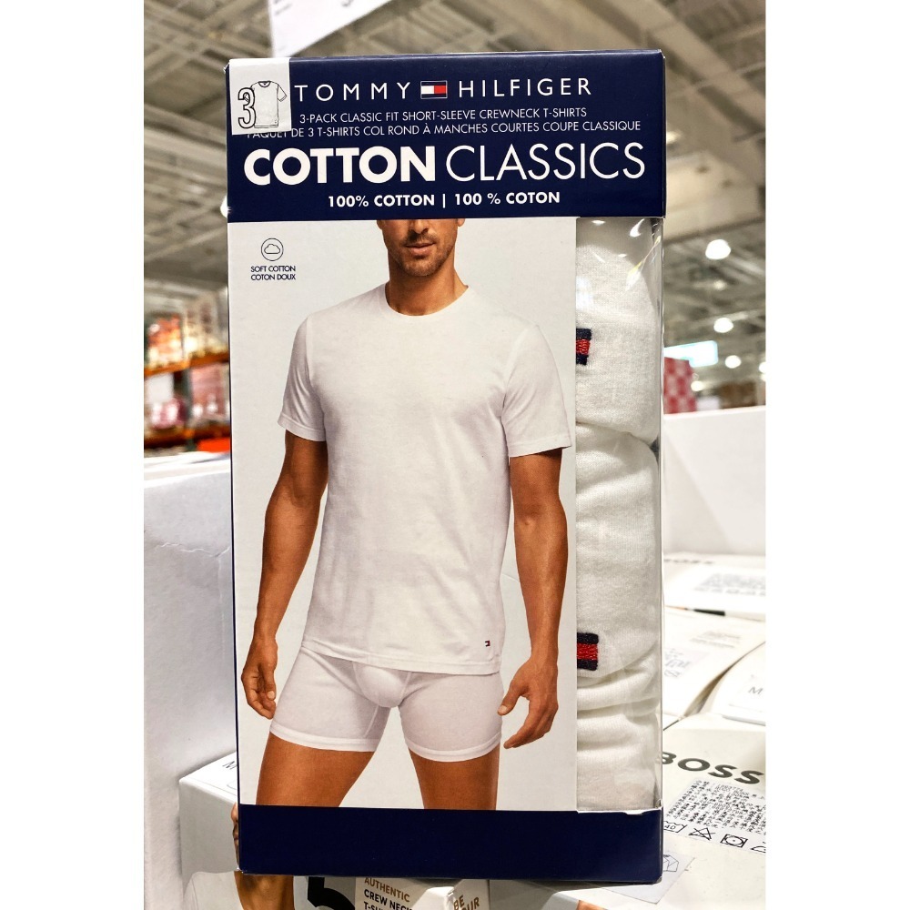 台中小蜜蜂美式賣場代購 (開發票統編) TOMMY HILFIGER 男 短袖上衣 短袖 上衣 T恤 3件組-規格圖3