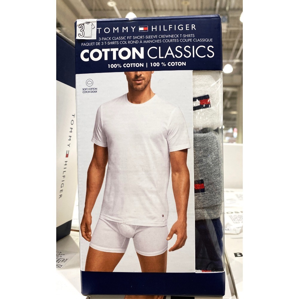 台中小蜜蜂美式賣場代購 (開發票統編) TOMMY HILFIGER 男 短袖上衣 短袖 上衣 T恤 3件組-規格圖3