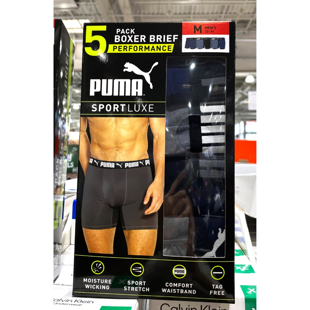 台中小蜜蜂美式賣場代購 (開發票統編) PUMA 男內褲 五入組 內褲-規格圖3