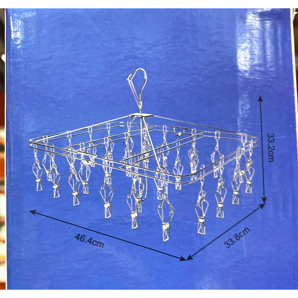 台中小蜜蜂美式賣場代購 (開發票統編) Oasiswj 不鏽鋼曬衣夾 28夾 X 2件組 曬衣夾-細節圖2