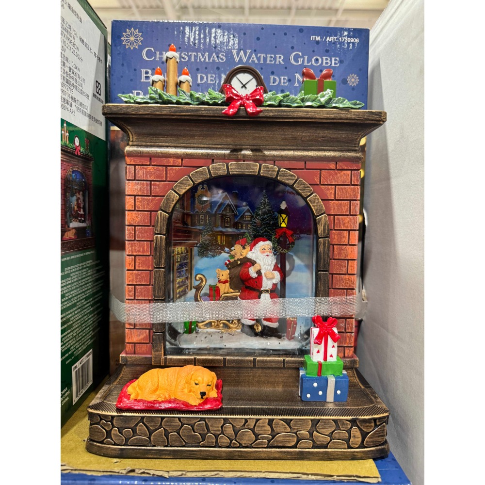 台中小蜜蜂美式賣場代購 (開發票統編) LED 聖誕火爐造型裝飾 聖誕節 耶誕 聖誕 擺飾 交換禮物-細節圖2