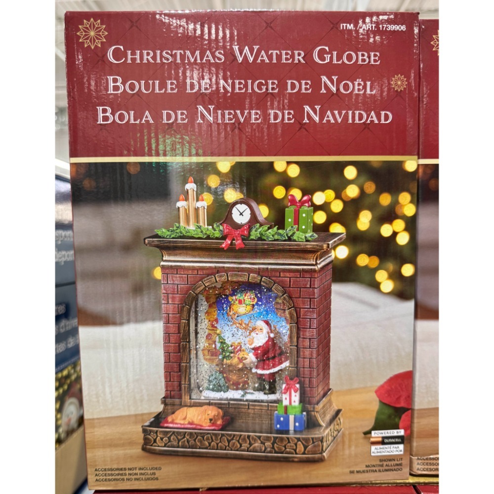 台中小蜜蜂美式賣場代購 (開發票統編) LED 聖誕火爐造型裝飾 聖誕節 耶誕 聖誕 擺飾 交換禮物-規格圖7