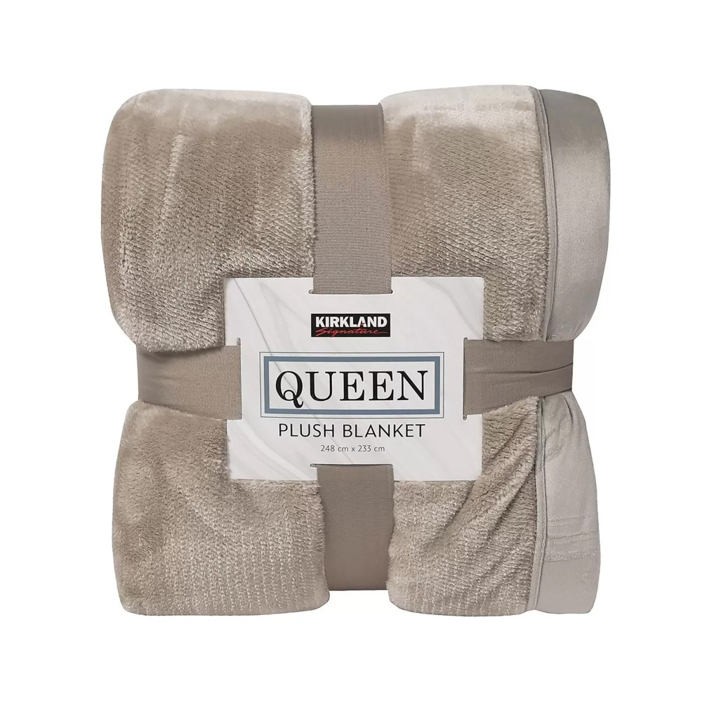 台中小蜜蜂美式賣場代購 (開發票統編) 科克蘭 雙人 舒適毯 毯子 毛毯 懶人毯 保暖 雙人毯 248x233cm-細節圖2