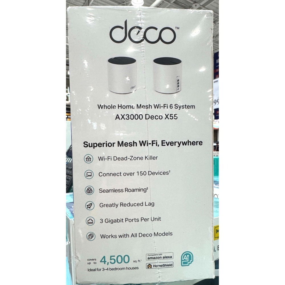 台中小蜜蜂美式賣場代購 (開發票統編) TP-Link AX3000 Wi-Fi6 Deco X55 雙頻 路由器 2入-細節圖4