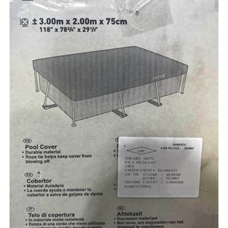 台中小蜜蜂美式賣場代購 (開發票統編) Intex 金屬支架長方形泳池 含遮罩 長方形泳池 泳池 游泳池-細節圖3