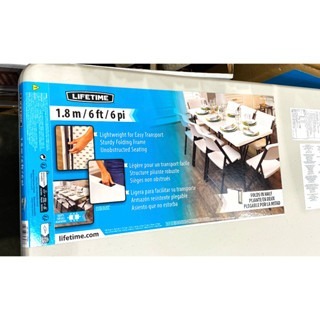台中小蜜蜂美式賣場代購 (開發票統編) LIFETIME 工業級六呎 折疊桌 桌子 183*76*74cm-細節圖3