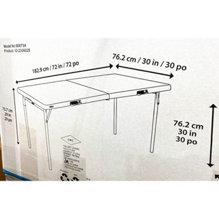 台中小蜜蜂美式賣場代購 (開發票統編) LIFETIME 工業級六呎 折疊桌 桌子 183*76*74cm-細節圖7