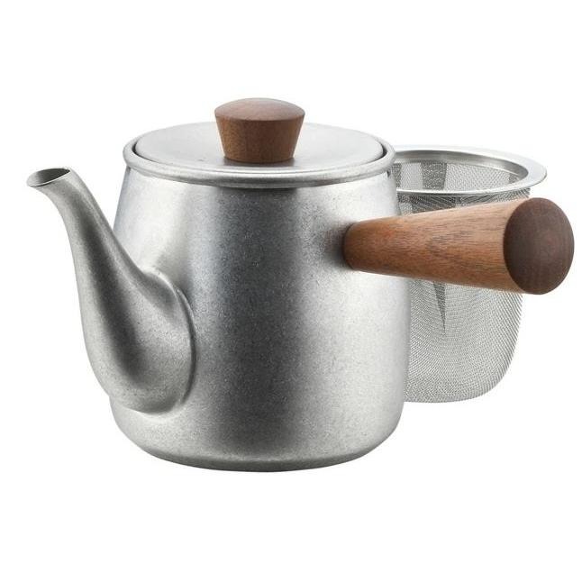 ~* 平安喜樂 *~MIYACO 宮崎製所 日本製 附濾網 霧面不鏽鋼 急須壼 茶壼 茶具 380cc-細節圖2