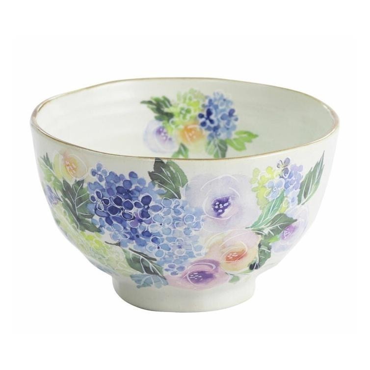 ~* 平安喜樂 *~ 日本 美濃燒 花音色飯碗組 五入 陶瓷 附木箱 03938-細節圖3