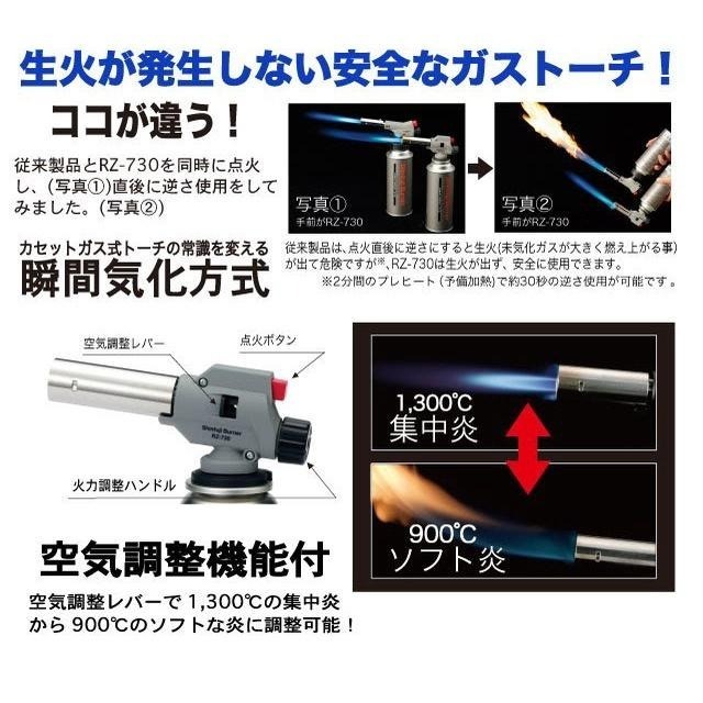 ~*平安喜樂*~新富士 POWER TORCH 瓦斯噴槍 RZ-730S 瓦斯槍 野炊 料理 燒烤 露營 烤肉 可倒噴-細節圖2