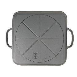 ~* 平安喜樂 *~日本 南部鐵器~盛榮堂~斜紋導油鐵板-烤盤 CA-031S 電磁爐可用-細節圖2