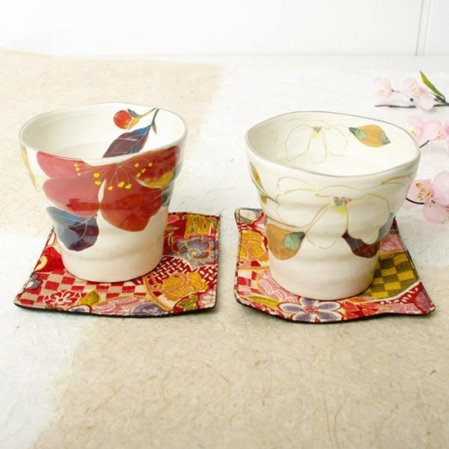 ~*平安喜樂*~ 日本 和藍 美濃燒陶瓷 花迴廊 馬克杯 手繪水彩花卉 咖啡杯 對杯 禮物