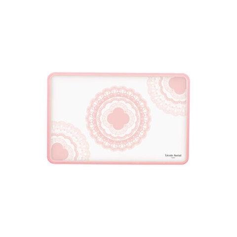 ~*平安喜樂*~日本pearl  Licute Aerial 輕量砧板 雙面切菜板 抗菌 水果板 隔水 止滑 粉紅蕾絲-細節圖3