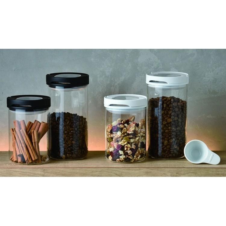 ~* 平安喜樂*~ HARIO 咖啡保鮮罐 密封罐 白色 黑色 1000ml MCNJ-300-W MCNJ-300-B-細節圖3