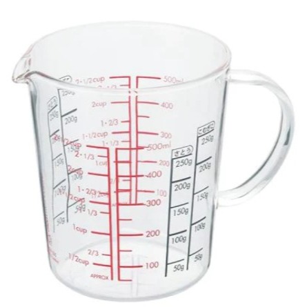 ~*平安喜樂*~日本 HARIO 耐熱玻璃 量杯 200ml CMJW-200 500ml CMJW-500 附手把-細節圖2