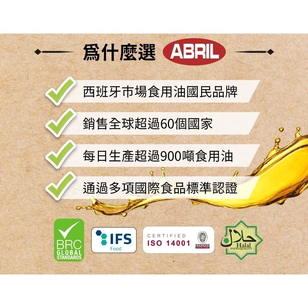 ~* 平安喜樂 *~ ABRIL 河洛嚴選 葵花油 1L  3L  植物油 炒菜油 高溫烹調適用-細節圖3