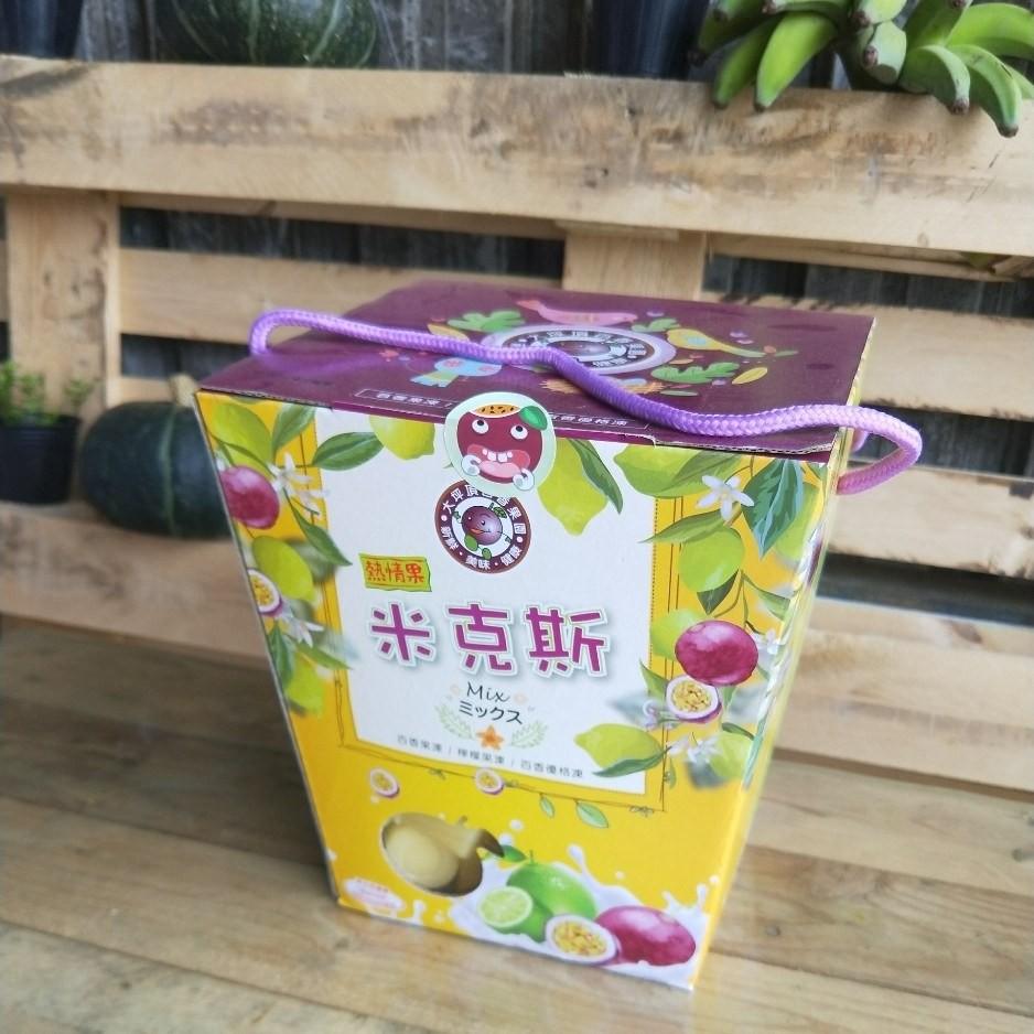 熱情果  米克斯果凍(3公斤/手提禮盒)~ 百香果凍、檸檬果凍、百香優格凍三種口味混合，送禮自用兩相宜。-細節圖5