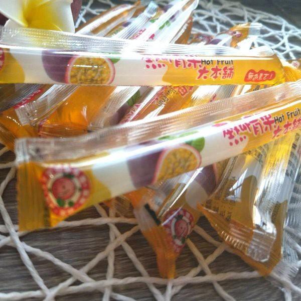 熱情果百香果蒟蒻條~軟Q有嚼勁，無色素，濃濃百香果果香，酸甜口味，令人愛不釋手！-細節圖3