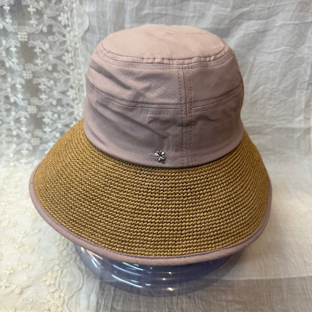 🍀 亞麻編織草帽-細節圖3