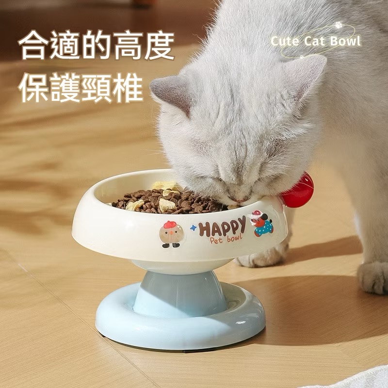 貓狗碗盆含不鏽鋼碗 18.5cm大開口 護頸碗 飼料碗 寵物水碗-細節圖3