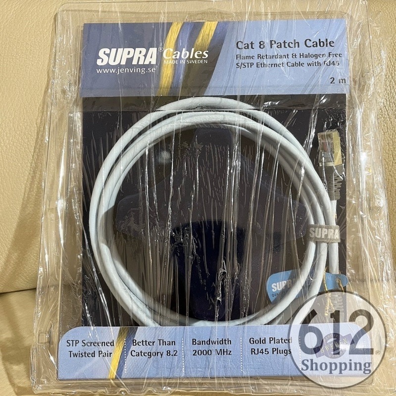【現貨】SUPRA Cat8 Cat 8 網路線 Ethernet Cable 乙太網路線 5N無氧銅 瑞典原裝 公司貨-細節圖2