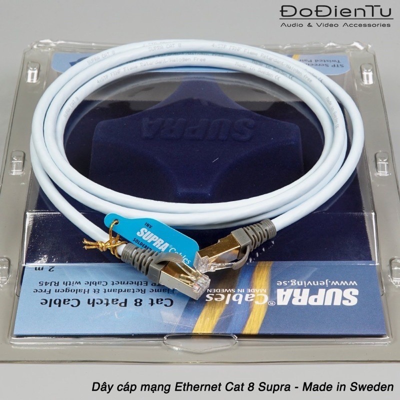 【現貨】SUPRA Cat8 Cat 8 網路線 Ethernet Cable 乙太網路線 5N無氧銅 瑞典原裝 公司貨-細節圖4