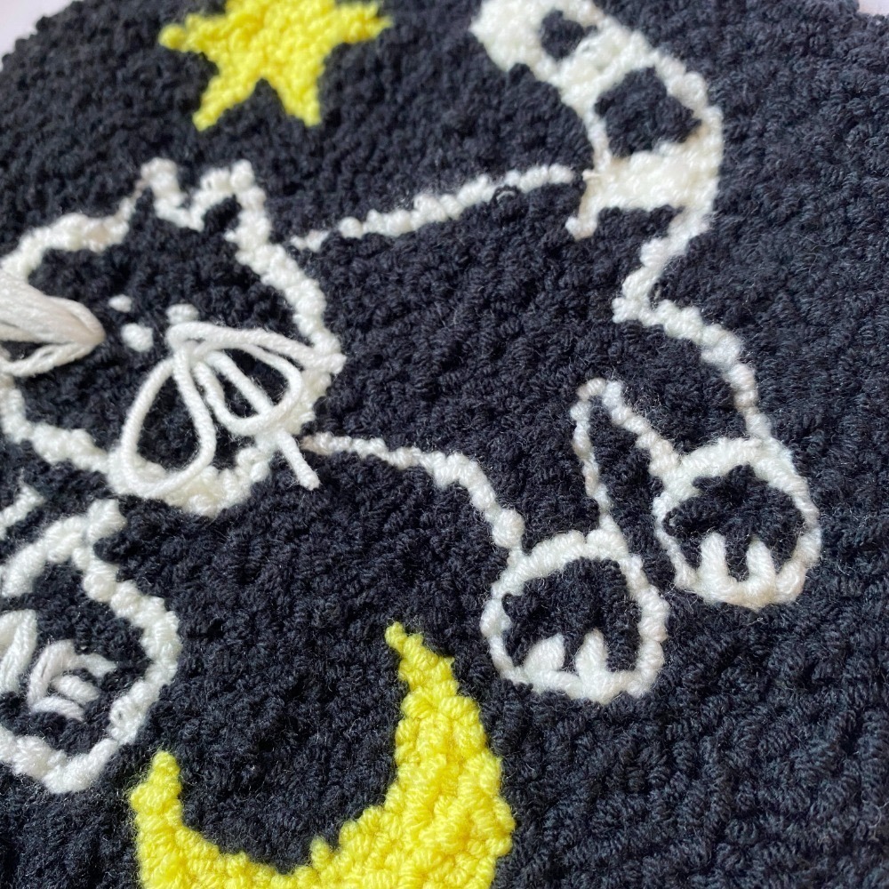 TIME CAT 時空貓 日月 居家擺飾 毛墊 蠟燭墊 礦墊 小毯 冥想-細節圖2