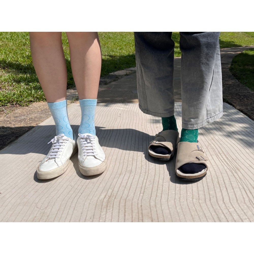 實現餅乾盒 (綠/藍)混紗  iii sum+ X CT 聯名設計 襪子-細節圖6