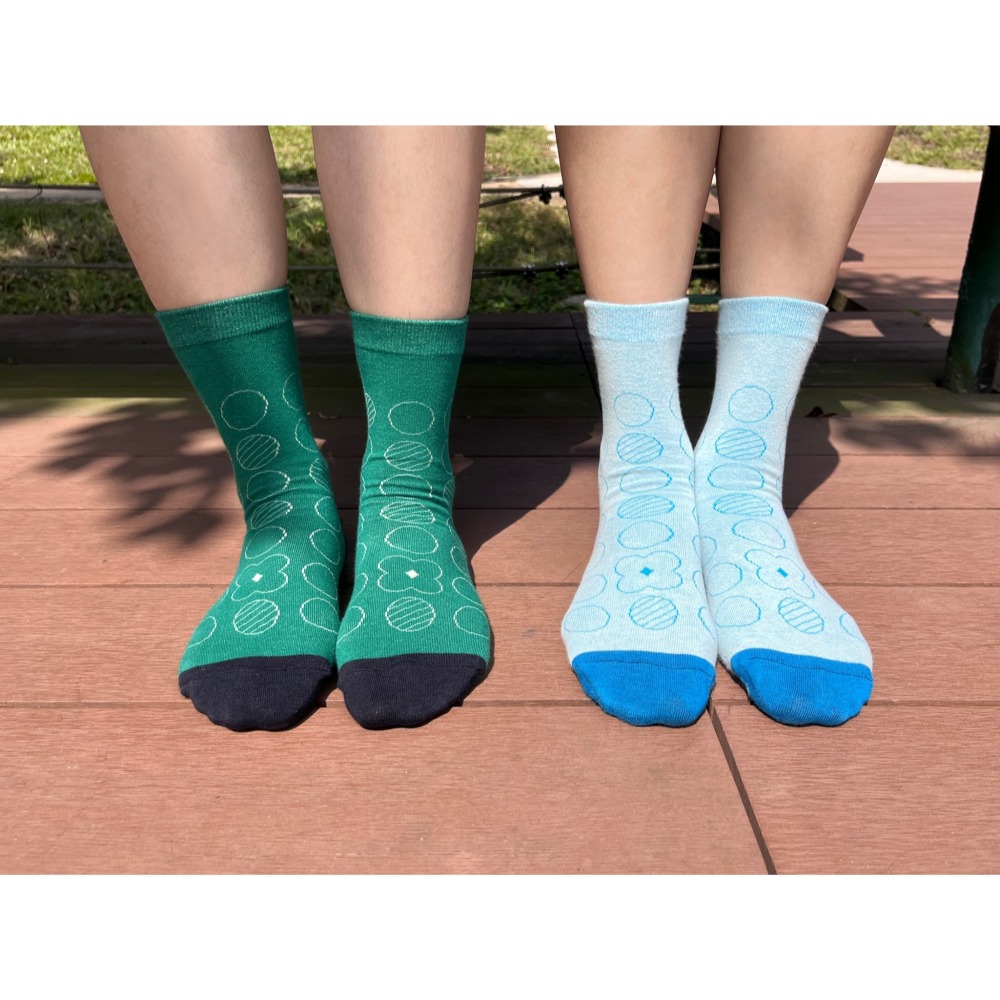 實現餅乾盒 (綠/藍)混紗  iii sum+ X CT 聯名設計 襪子-細節圖7