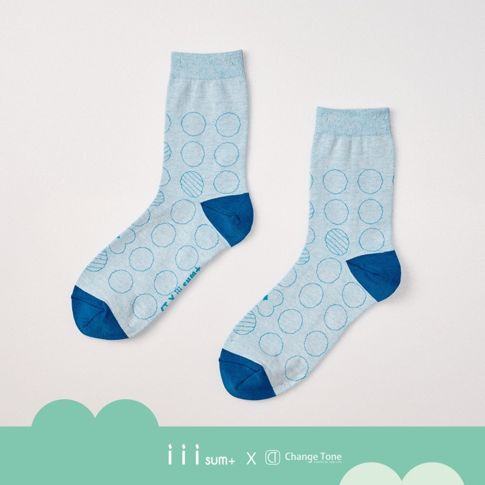 實現餅乾盒 (綠/藍)混紗  iii sum+ X CT 聯名設計 襪子-規格圖10
