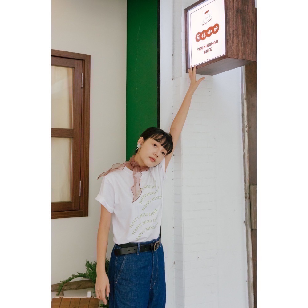 HAPPY MIND 黑皮邁 快樂是最重要的事 文字T恤 日本UA素材-細節圖2