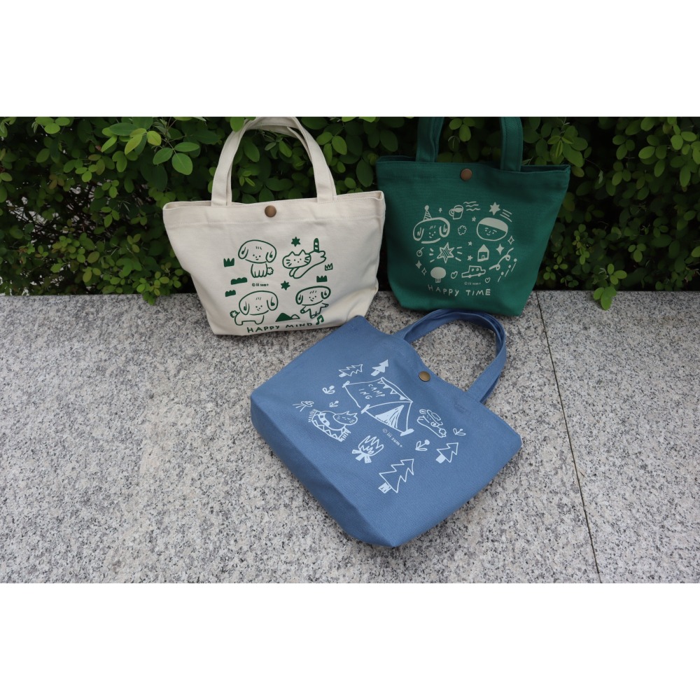 HAPPY TIME 快樂出遊時光小提袋 綠色-細節圖7