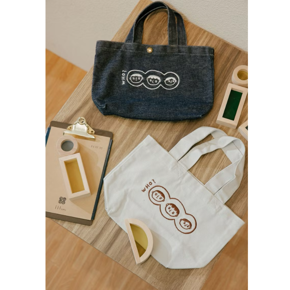 咖啡豆鄰居 刺繡小提袋-細節圖2