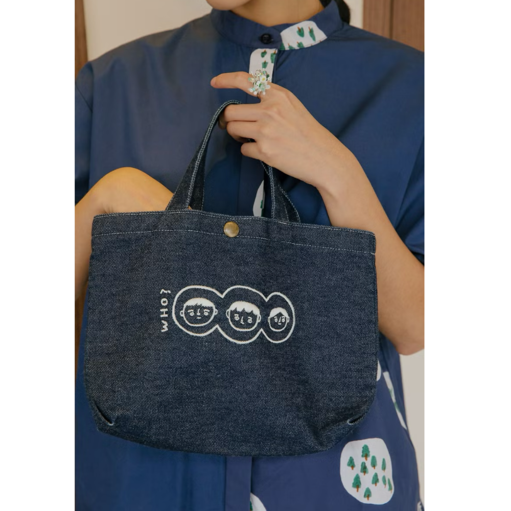 咖啡豆鄰居 刺繡小提袋-細節圖3