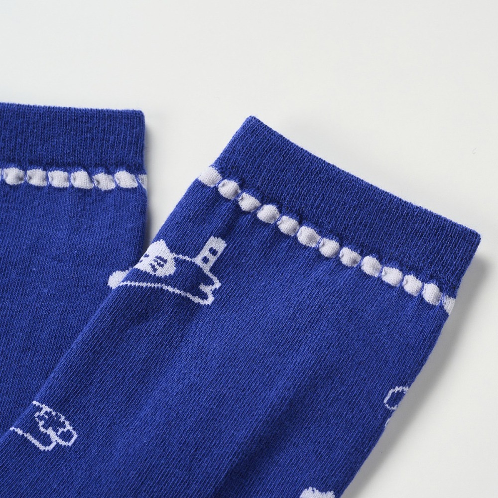 跳躍貓狗 白/藍 iii sum+ × ChangeTone 聯名襪款-細節圖4